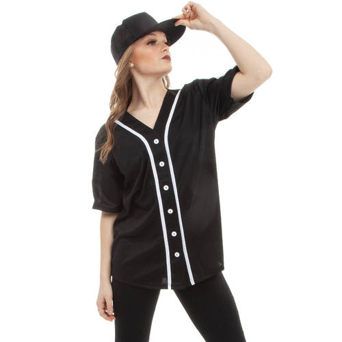 Baseball Jersey- MU6026-Black Image